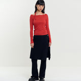 Wrap Skirt Pants Black