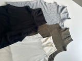 wool Angora sleeveless turtleneck T-shirt