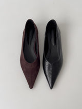 Leaf stiletto flat shoes