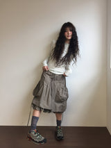 Serena Balloon Midi Skirt (3color)