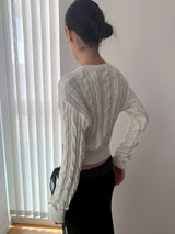 Baby Blue Twisted Long Sleeve Knitwear