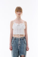 GAGA RIBBON BUSTIER / WHITE