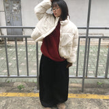 Chetky Basic Pastel Wellon Short Padded Jacket