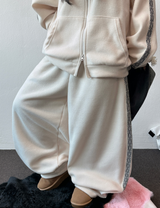 Bohemian Side Track Fleece Balloon Long Pants 🖤 3 Colors