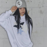 MIX STAR ANGEL PATCH HOODIE (WHITE) F25ZB011