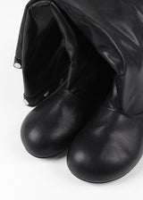 ラウンド スタッズ バックル ブーツ