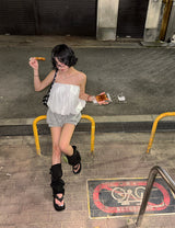Layered Belt SET Balloon Pumpkin Shorts