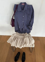 Volume ribbon skirt 2color