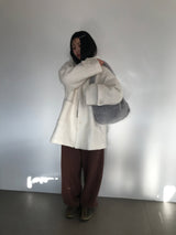 [MD Pick]ファインウールフーデッドハーフコート (2color)