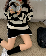 Bold Stripe Collar Knit
