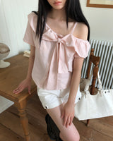 Lohain Ribbon Off-Shoulder Blouse
