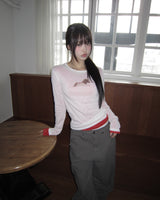 Dehin ピンタックレイヤードロングスリーブTシャツ