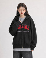 (UNISEX)マガジン オーバー フード ジップアップ