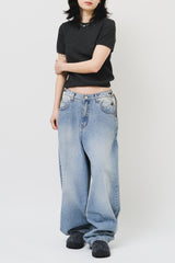 (W) Misty String Wide Denim (2color)