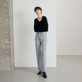 Warm grey semi wide jeans - SW004