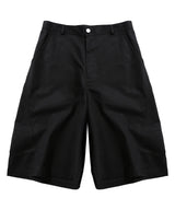 Side Slit Darted Bermuda Black