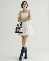 RIBBON LACE EMBOSS SHOULDER & CROSS BAG
