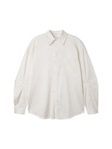 ASCLO Sleeve Shirring Point Stripe Shirt (3color)