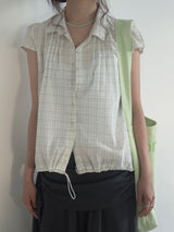 ドレープ シャーリング スカート - メランジチャコール