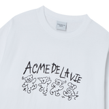 25SS DANCING BEAR LONG SLEEVE T-SHIRT WHITE
