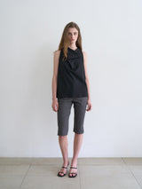 Celine cowl blouse (Black)