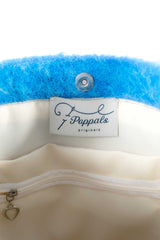 Vivid Hair Wool Shoulder Bag [Blue]