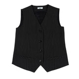 クラシックストライプシングルベストジャケット (BLACK)