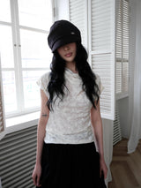 jacquard cowl neck t