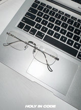 No.0834 geekchic silver glasses