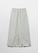 Frill Mermaid Maxi Skirt / Light Grey