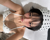Punching eyelet strap bikini