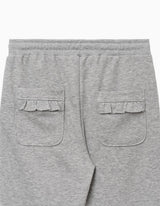 FRILL BOOTCUT BANDING PANTS (MELANGE GRAY)