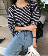 クレントストライプロングスリーブTシャツ / 5 カラーズ