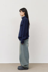 フランクハーフネックニット