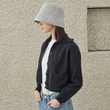 VA Stud Tweed Drop Bucket Hat / Gray