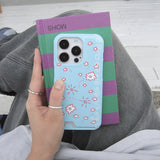 starry sketch card pocket phone case (blue)