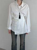 Robelli Two-Way Wrap Cotton Shirt