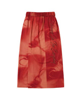 Embroidered Graphic Jersey Skirt _ RED