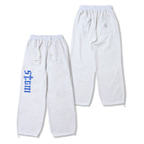 STGM Logo Super Wide Jogger Pants Black / White Melange