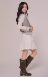 SIMPLE LINE KNIT VEST (Navy)