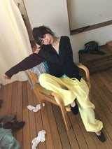 Hio Basic Loose-Fit V-Neck Cardigan