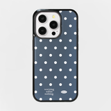 ホリデーエポキシバンパーケース (navy mini dot)