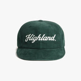 ビックサイズ XL HIGH コーデュロイキャップ ダークグリーン