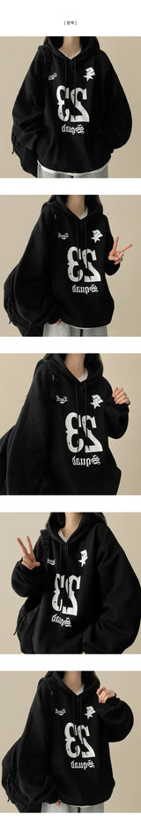 23 Number Vintage Boxy Hoodie