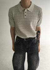 trico collar short sleeve(oatmeal)