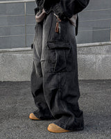 Flip Wide Denim Cargo Pants