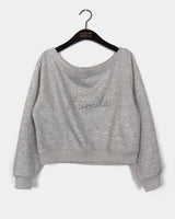 Riven Cubic One Off-Shoulder Sweatshirt