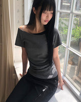 Elang Contrast Shirred T-Shirt