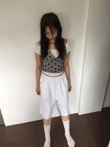 リベットバミューダスウェットショーツ(3color)