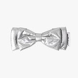 METAL CUTION RIBBON HAIR PIN (SILVER)